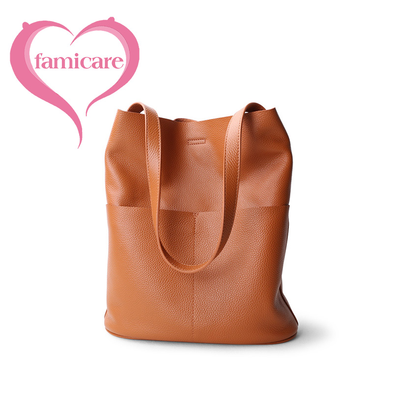 Women Bags With Laptop Compartment - Borse a secchiello in vera pelle