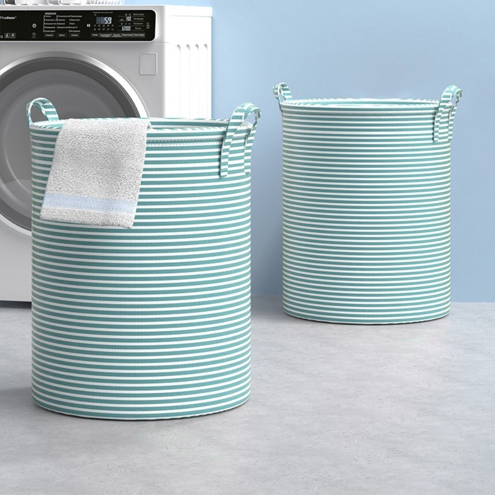 Basket Bag Wicker - Cesto per Bucato Pieghevole in Cotone