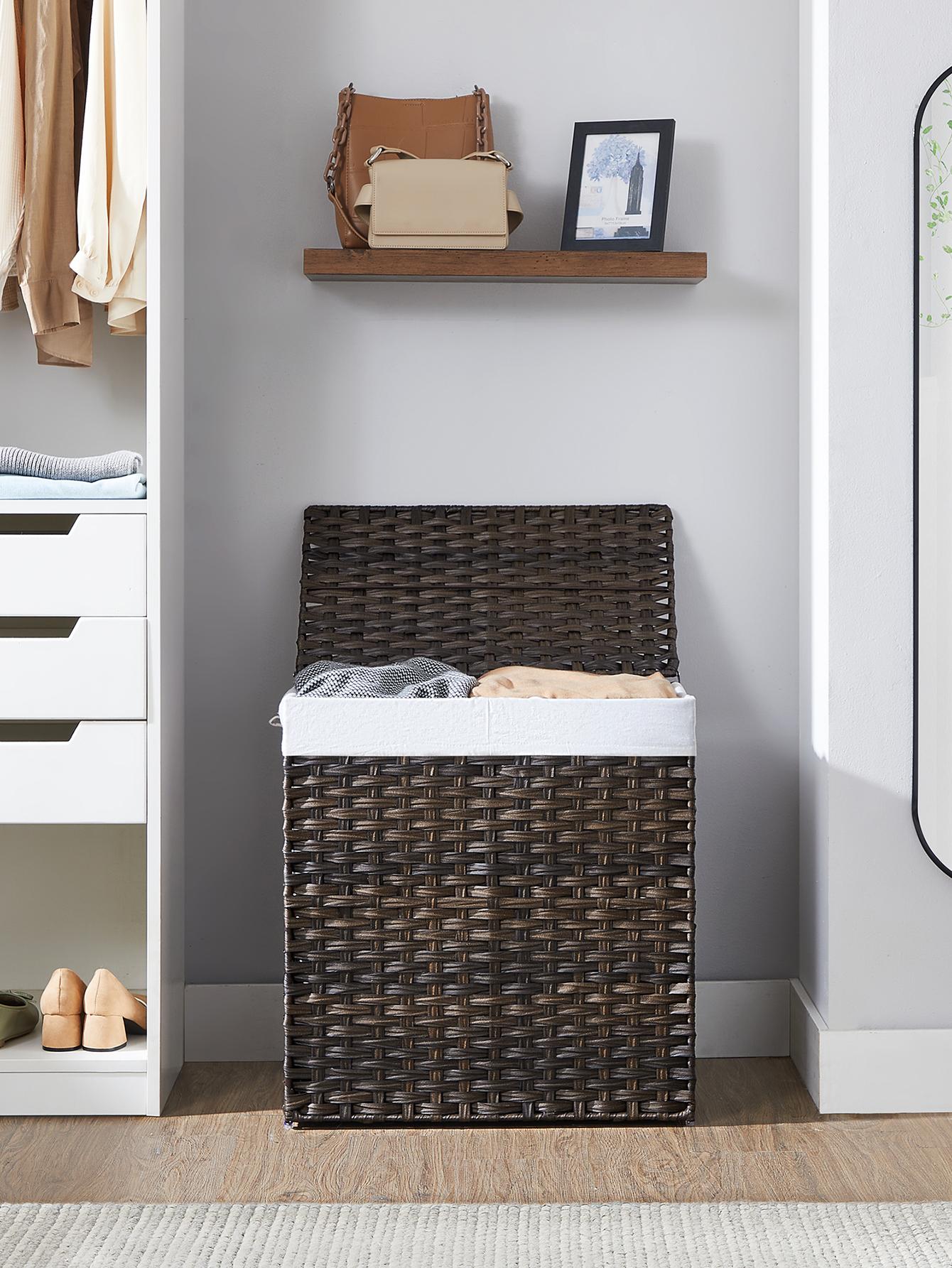 Basket Bag Wicker - Cesto per la Biancheria Doppio da