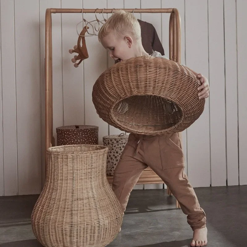 Basket Bag Wicker - Cestino portaoggetti a forma di fungo