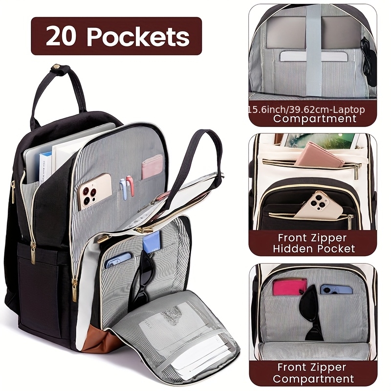 Women Bags For Laptop - Zaino per Laptop Bicolore da Donna,