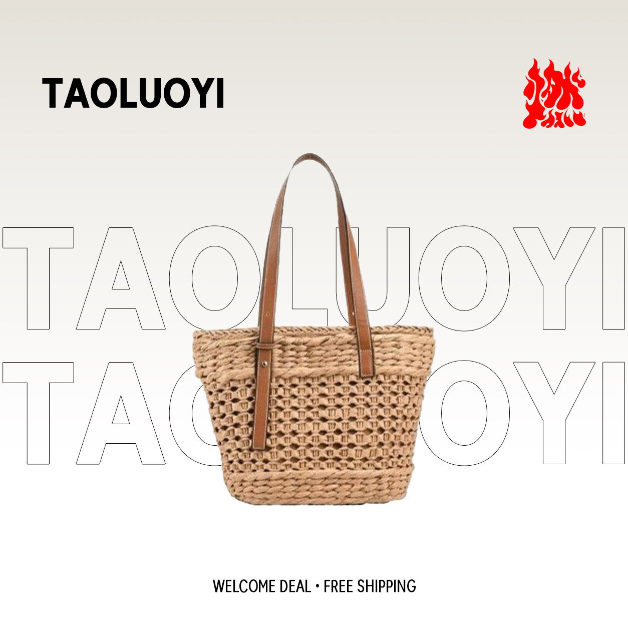Basket Bag Wicker - Borsa Tote in Rattan Intrecciato Casual