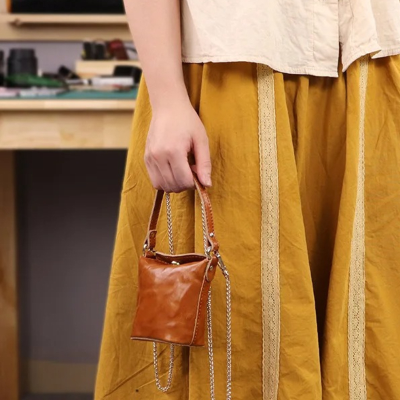 Women'S Bags Top 10 - Borsa Mini a Secchiello in Pelle
