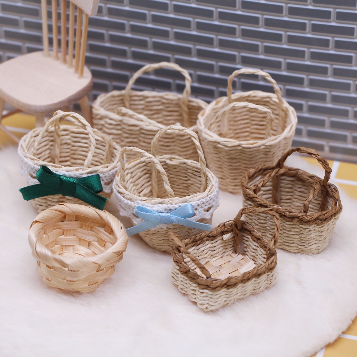 1Pc Casa delle bambole intrecc - Basket Bag Wicker recensione e prezzo