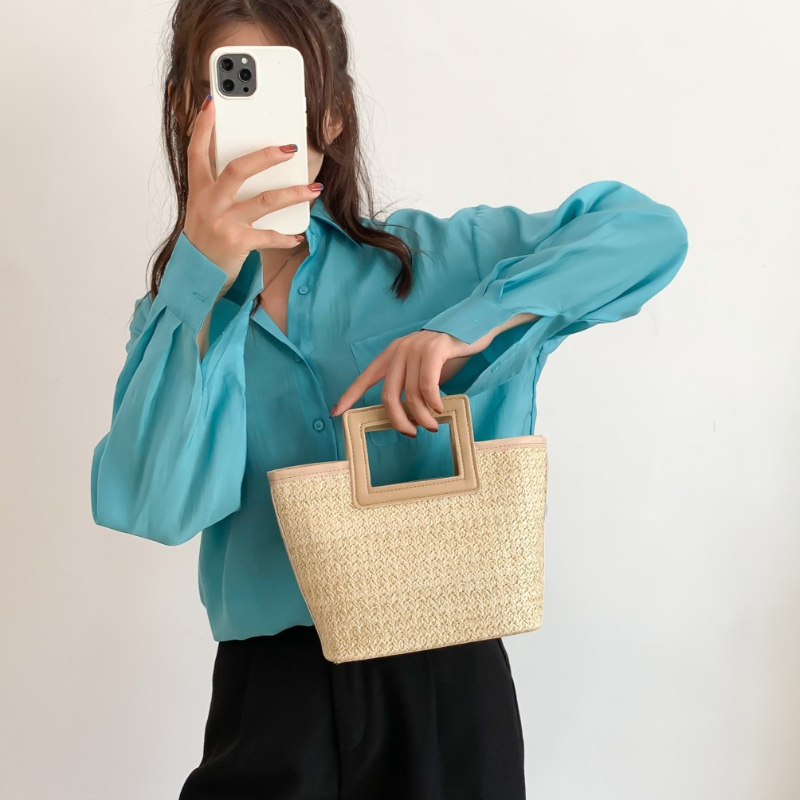 Borsa a mano quadrata in pagli - Women'S Bags Top 10 recensione e prezzo