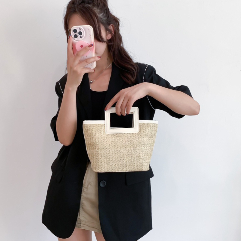 Borsa a mano quadrata in pagli - Women'S Bags Top 10 recensione e prezzo