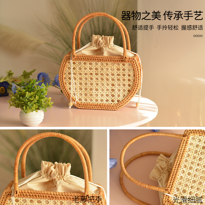 Casual Hollow Rattan Basket Ba - Basket Bag Wicker recensione e prezzo