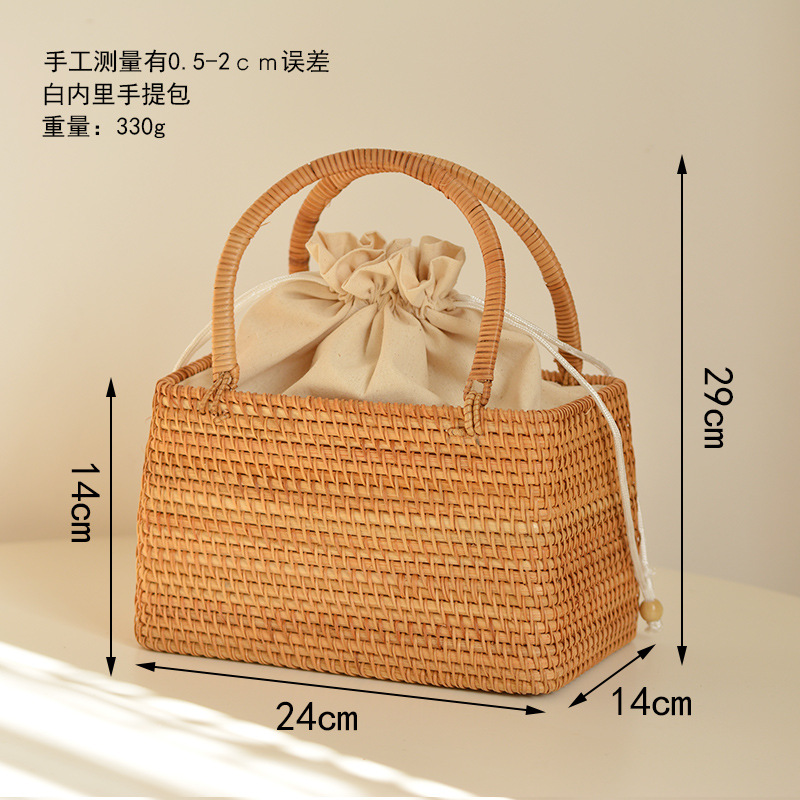 Casual Hollow Rattan Basket Ba - Basket Bag Wicker recensione e prezzo