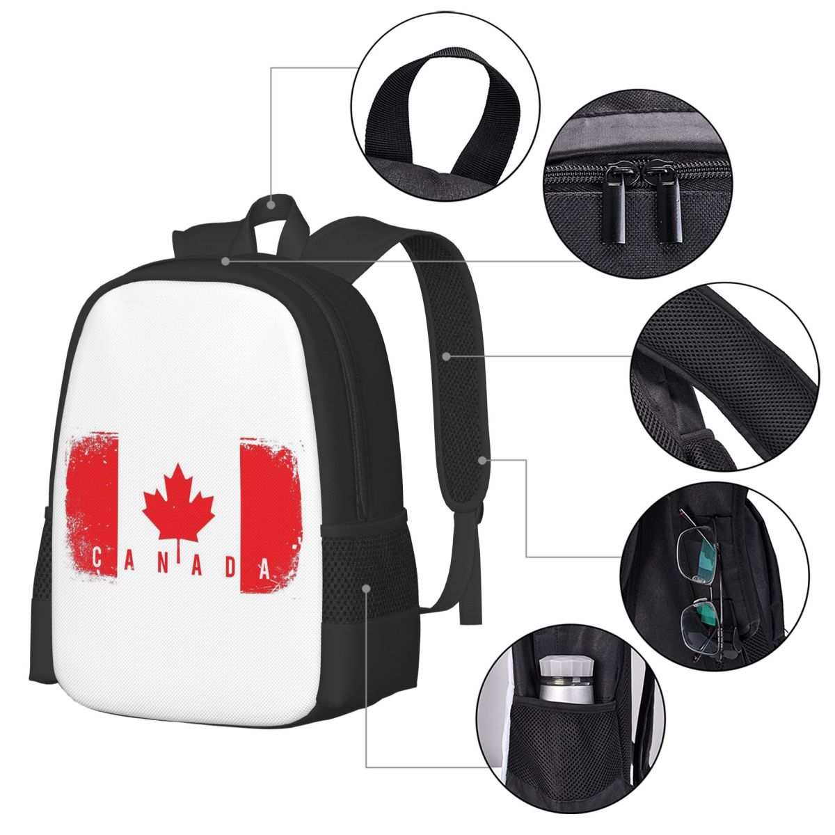 Zaino per studenti con bandier - Women Bags Canada recensione e prezzo