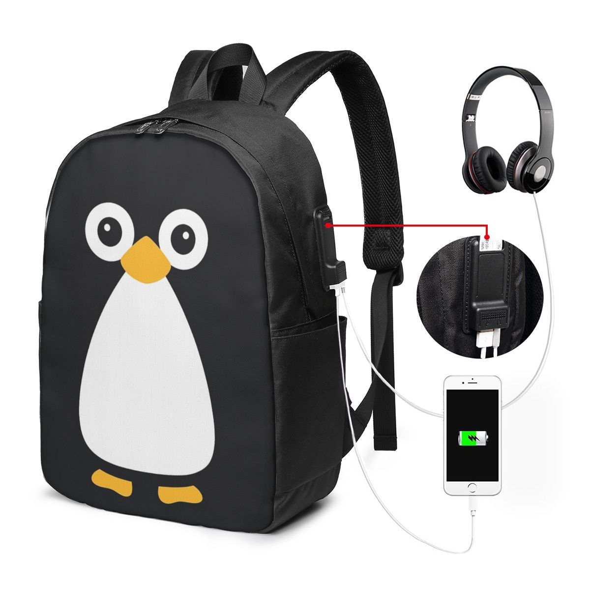 Simpatico zaino con pinguino v - Women Bags College recensione e prezzo